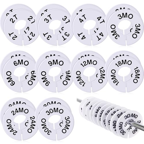 Blulu 10-Piece Baby Closet Size Dividers for Clothing Rod Organization