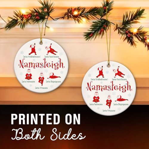 Yoga Christmas Ornament - Holiday Decor for Yoga Lovers, Women & Men
