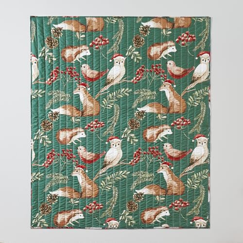 Greenland Home Willow Forest Animals Quilt, Tapestry & Throw Blanket, 50 x 60 inches, Holiday