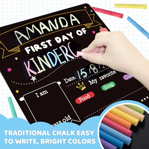 First & Last Day of School Chalkboard Sign - Double-Sided Photo Prop