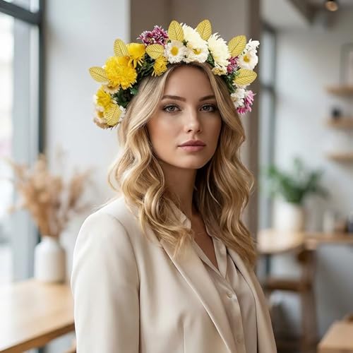 Foyods 120 PCS Gold Artificial Leaves with Flexible Stems for DIY Crafts