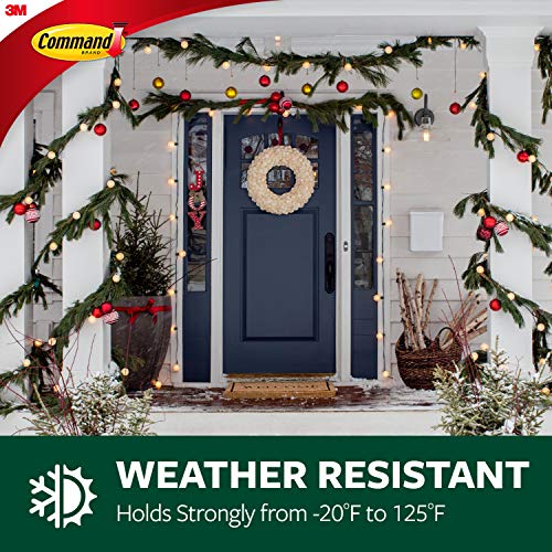 Command Outdoor Hooks, Medium 2-Pack, 3 lb Capacity, Weather-Resistant
