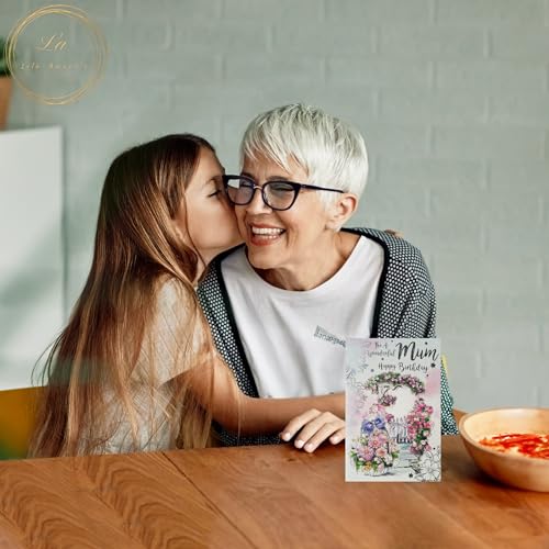 LA Lila-Amora Floral Happy Birthday Card For Mum