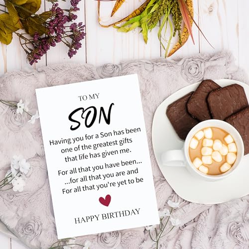 Unique Birthday Card for Son, Stepson & Son-in-Law - Quality Gift