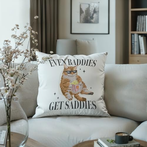 OFJE White 18x18 Inch Throw Pillow Cover - Mental Health Therapy Decor