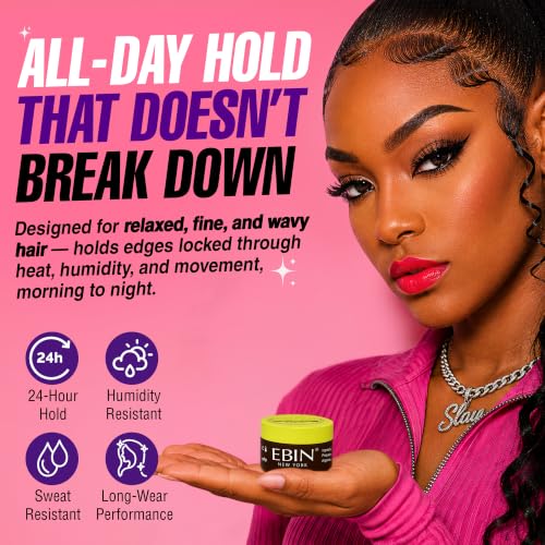 EBIN NEW YORK 24 Hour Edge Tamer Ultra Super Hold Gel, 0.5 Fl Oz