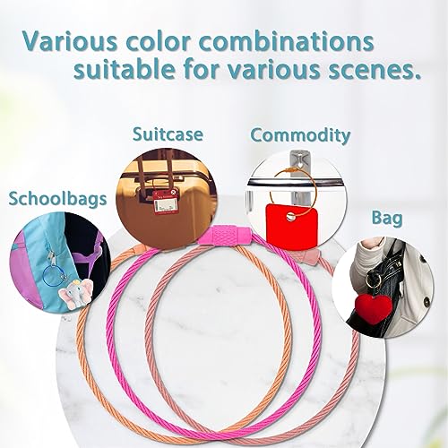 80 PCS Stainless Steel Keychain Cables in 20 Colors - Durable & Lightweight