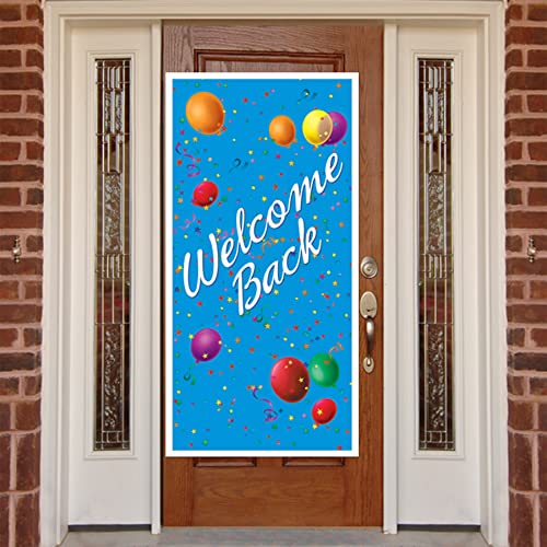 Beistle Welcome Back Door Cover – 30" x 60" Plastic Decoration