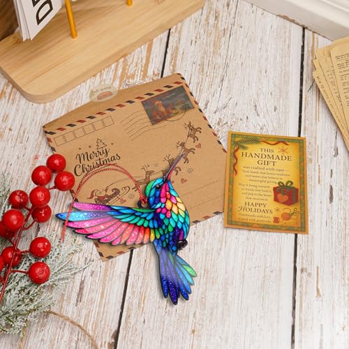 Hummingbird Christmas Ornament with Meaningful Story Card