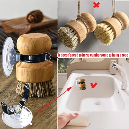 Soap Dispensing Palm Brush Holder with Suction Cup - Open Design