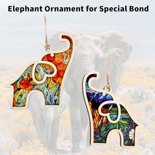 Friendship Elephant Ornament with Story Card - Meaningful Gift for Sisters