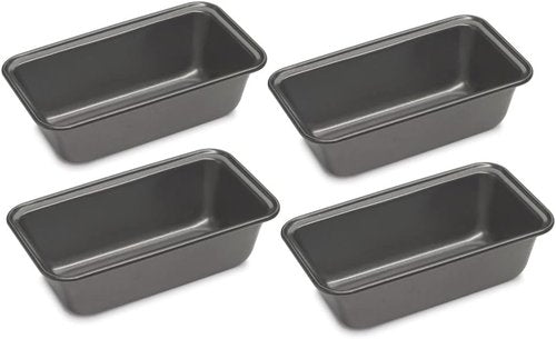 Cuisinart Mini Loaf Pan Set - 4 Count Bakeware for Perfectly Shaped Mini Loaves