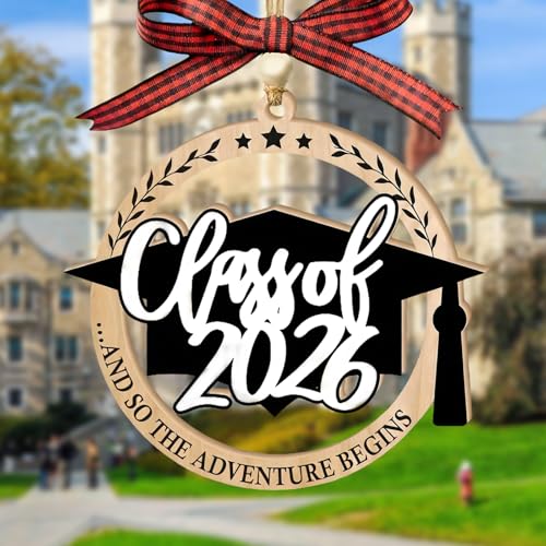 Class of 2026 Wooden Hanging Graduation Ornament 4.72 Inch