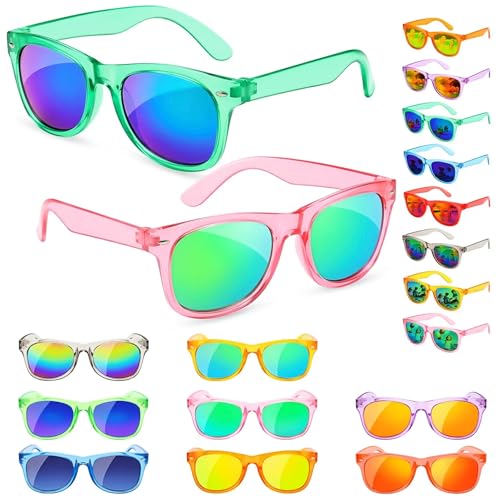 Froman Kids Sunglasses - Neon Party Favors for Ages 3-8 with UV 400 Protection