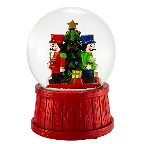 Kurt S. Adler J3257 100mm Wind-Up Musical Nutcracker Snow Globe