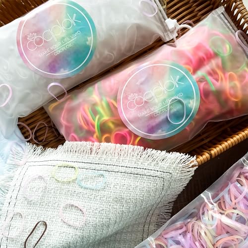 Chocolate Disposable Mini Hair Elastics - Soft, Stretchy Hair Ties (1000 Pack)