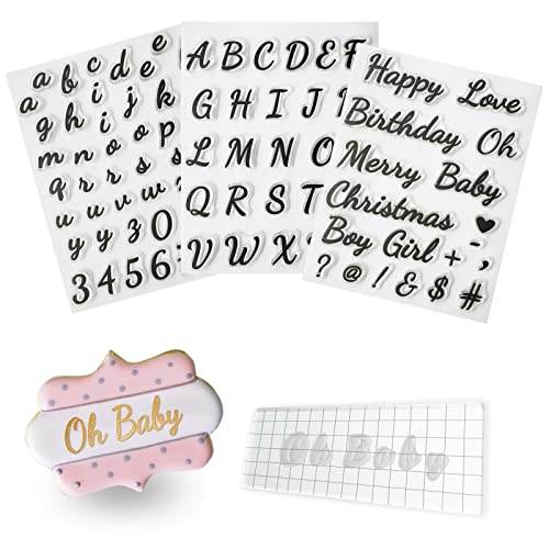 Handwriting Alphabet Cake Stamps Tool for Fondant Cookies Biscuit - Variation of Handwritingd