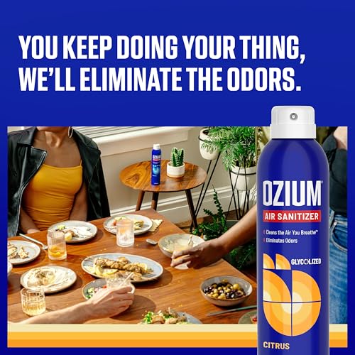 Ozium Air Sanitizer & Odor Eliminator Spray, Citrus Scent, 8 Oz