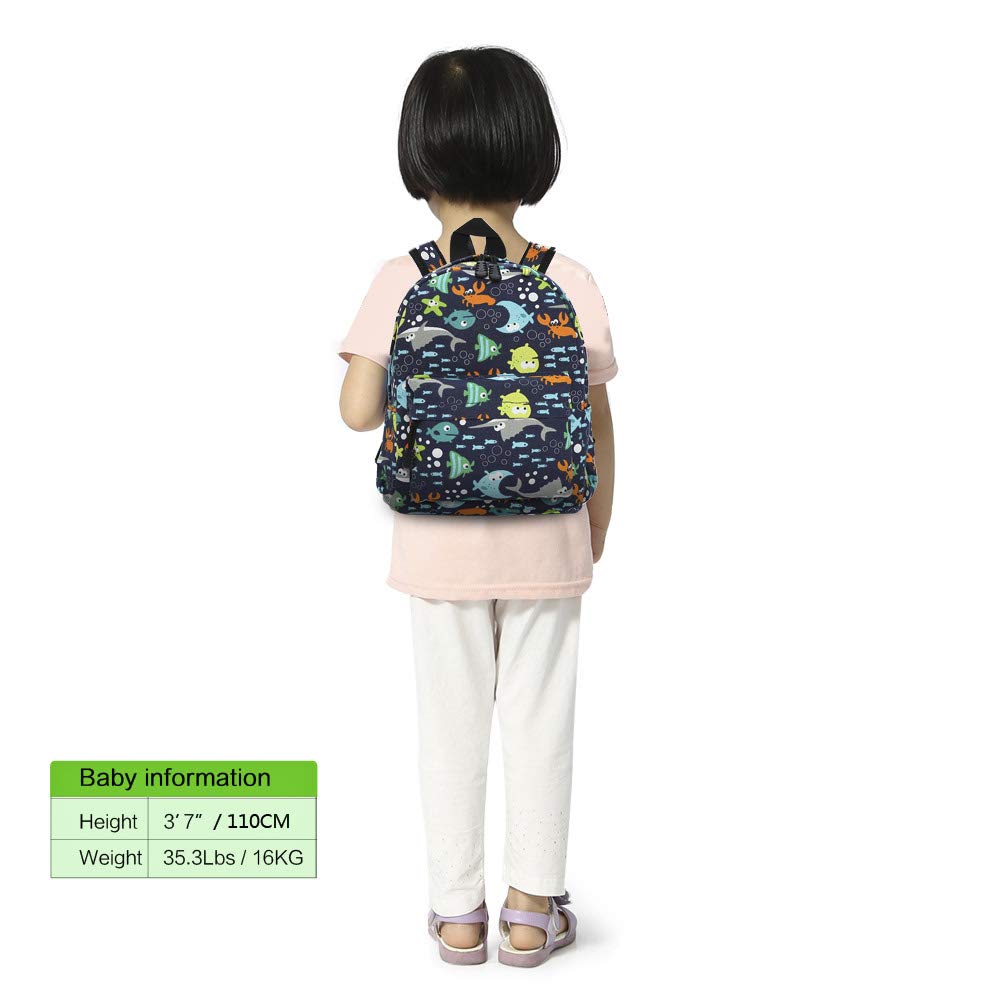 Zicac Toddler Backpack Cute Canvas Preschool Backpacks for Boys Girls, Kids Backpack Perfect for Daycare and Preschool