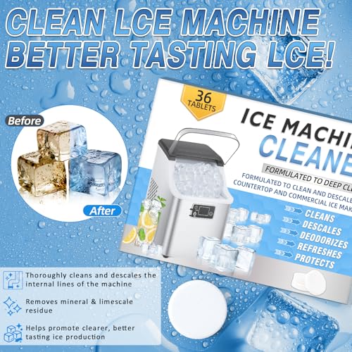 Vereclue Ice Machine Cleaner Tablets - Nickel-Safe Descaler (36 Pack)
