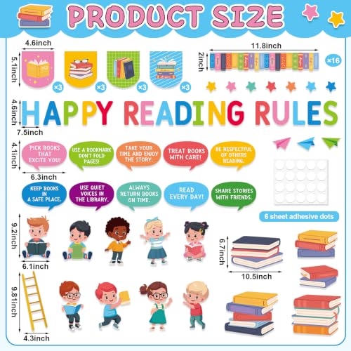 Reading Bulletin Board Set Motivational Classroom Decor for Good Habits - OBUSATT