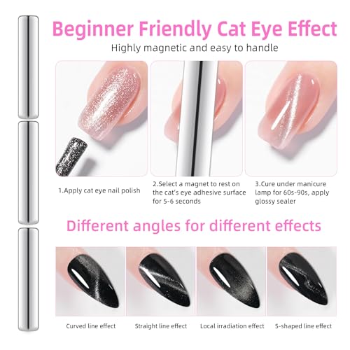 Major Dijit Cat Eye Gel Nail Polish Magnet Tools Set