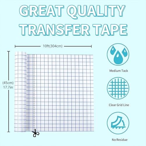 Clear Adhesive Contact Paper - 17.7 x 118 Inches Waterproof Vinyl