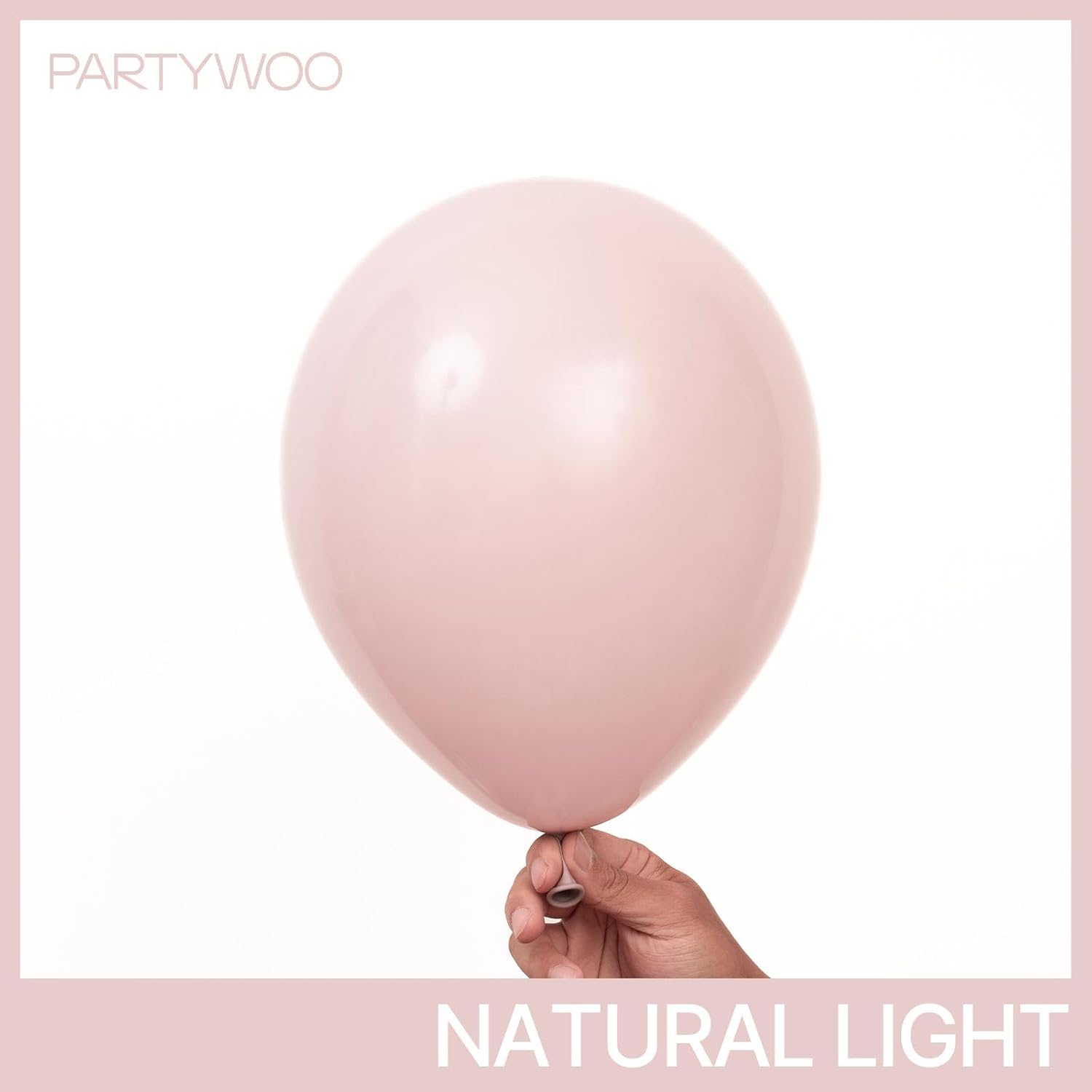 PartyWoo Dusty Pink Balloons - 100pcs 12 Inch Boho Blush & Lilac Latex Helium Balloons for Celebrations