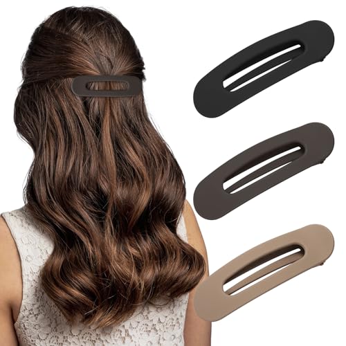 Sightor Flat Hair Clips - 3PCS French Lay Flat Claw Clips for Thick and Thin Hair