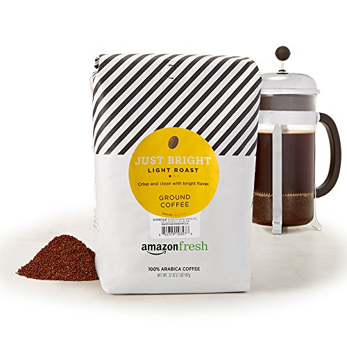 Amazon Fresh Just Bright Ground Coffee, Light Roast, 32 Ounce Bag