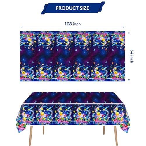 Super Bros Galaxy Birthday Party Tablecloths - 2 Pack, 54 x 108 Inch