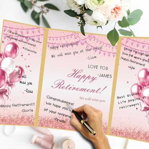 Large Happy Retirement Card for Women - 18.1" x 12.2"