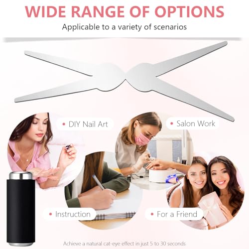 Cat Eye Nail Magnet Tool Set - Scissor Shaped French Tip Magnetic Guide