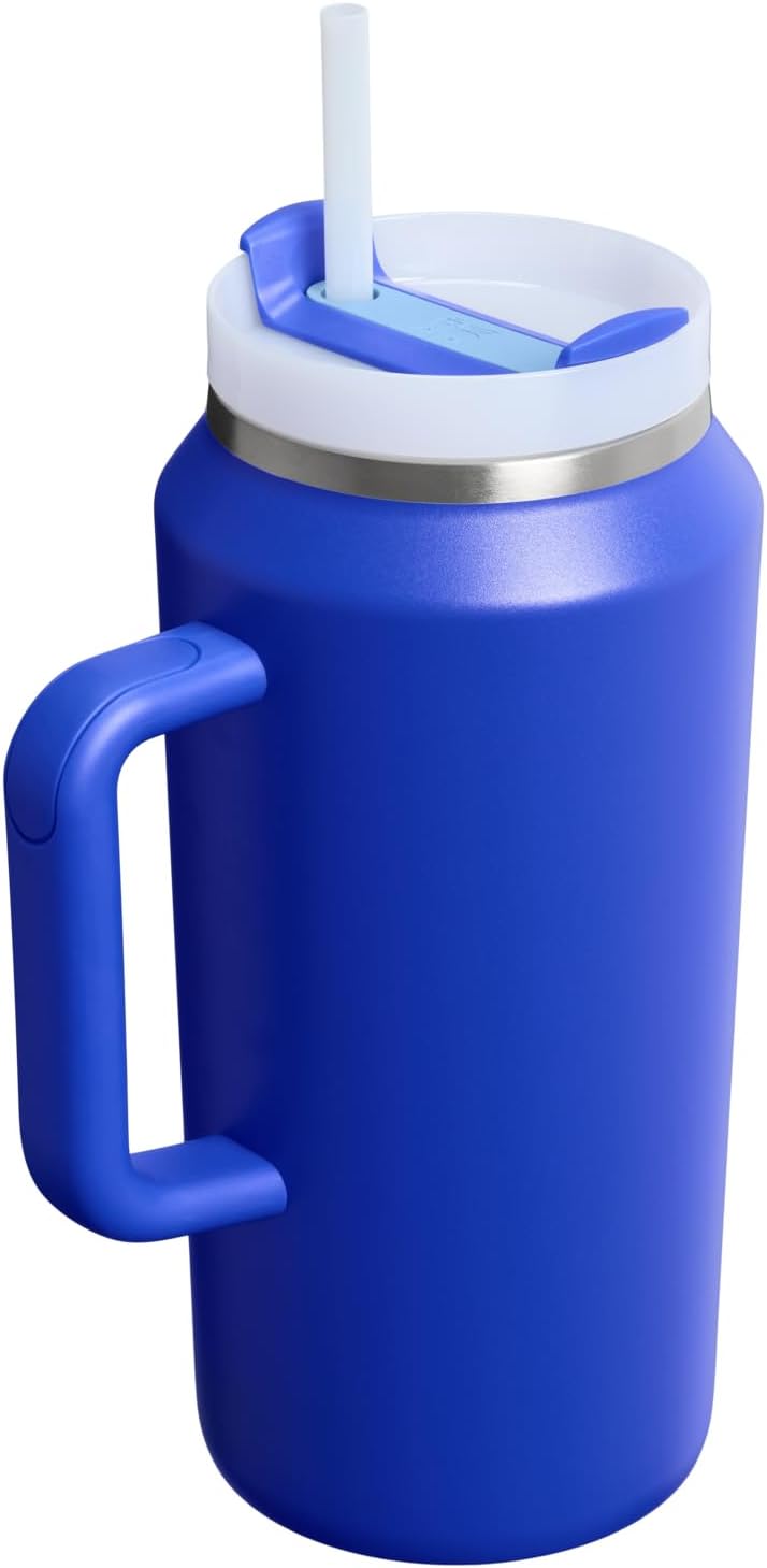 STANLEY Quencher H2.0 Tumbler - 64 oz Insulated Stainless Steel Cup with Handle & Straw | Cobalt Color
