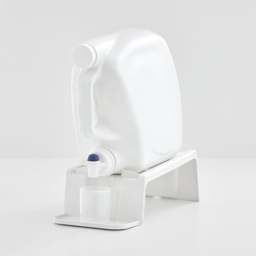 iDesign Laundry Detergent Holder Stand - Liquid Detergent Organizer for Laundry Room - White
