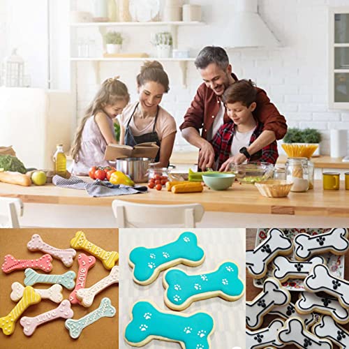Dog Bone Cookie Cutters - 5-Piece Stainless Steel Set for Kids