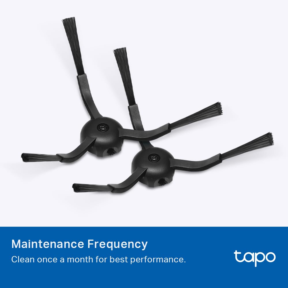 Tapo Brush & Filter Replacement – Includes Easy to Replace 1x Main Brush, 2x Side Brushes, and 2x Washable HEPA Filters, Compatible with RV30 Max Plus, RV30 Max, RV20 Max Plus, & RV20 Max Plus