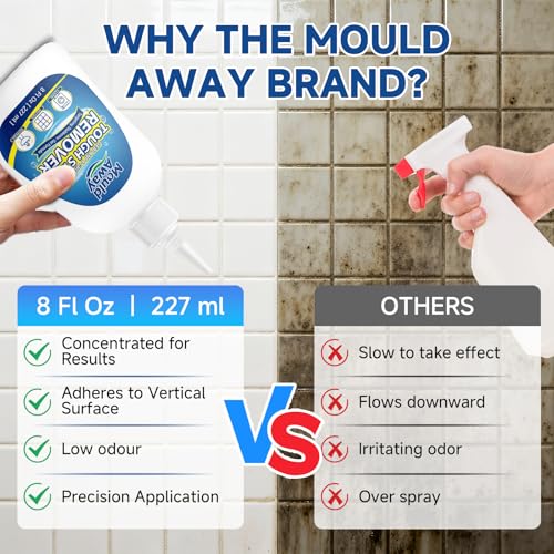 Mould Away Heavy Duty Stain & Grout Cleaner Gel for Laundry, Bathroom & Kitchen