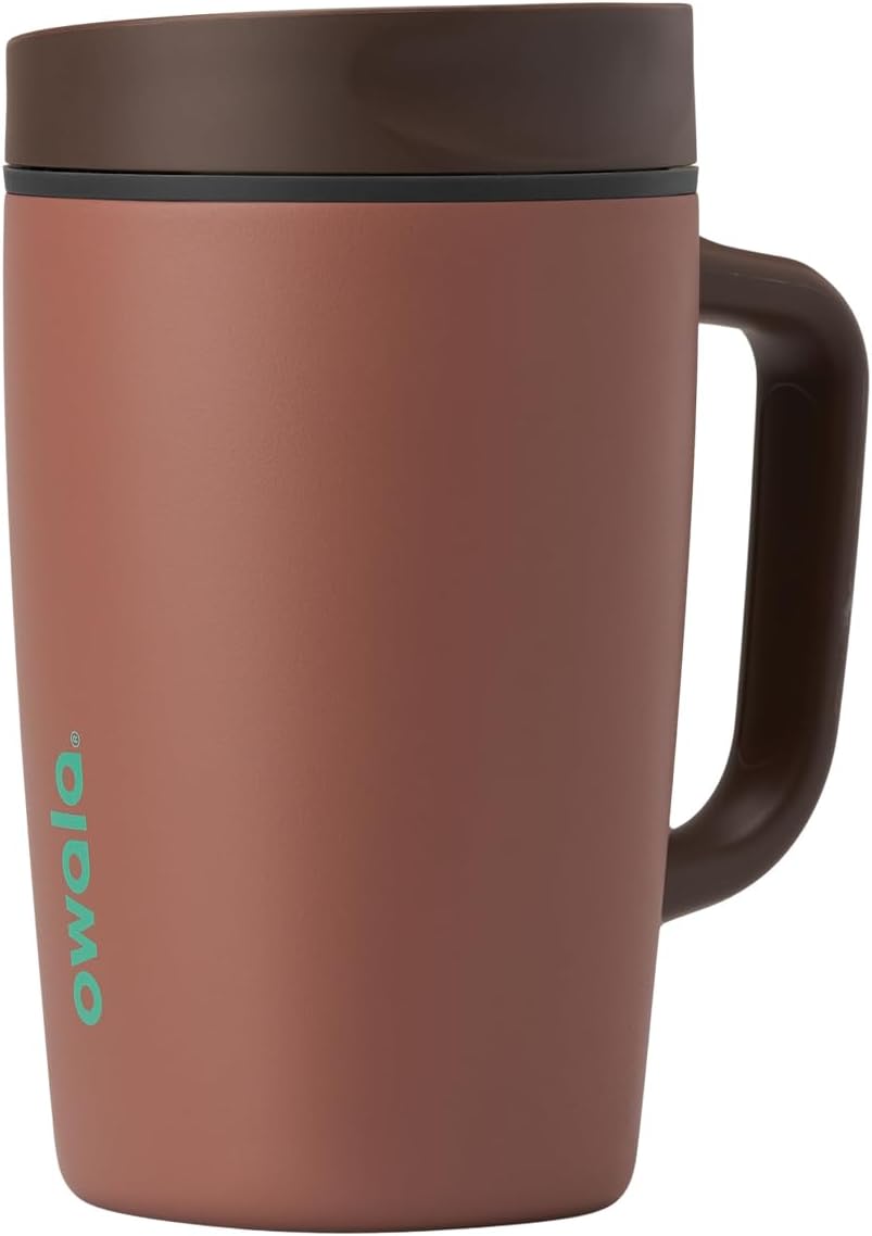 Owala SmoothSip Slider Stainless Steel Insulated Travel Mug - 100% Leak Proof, 12oz, BPA Free | Perfect for Hot & Cold Drinks