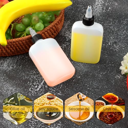 4oz Oil Dispenser Bottles - 2-Pack Twist-Top Squeeze Set for Camping