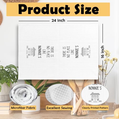 Nonnie Kitchen Towel Gift - Microfiber Waffle Weave Hand Towel 16x24