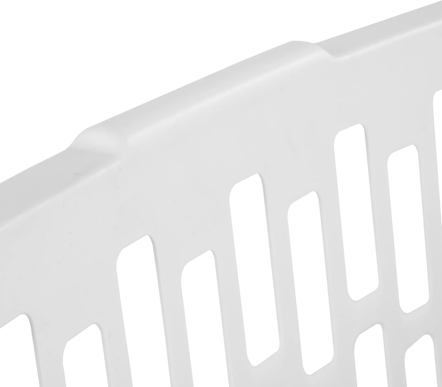 Skiennix 6-Pack Rectangular Plastic Laundry Baskets - Ventilated, Stackable & Portable, White