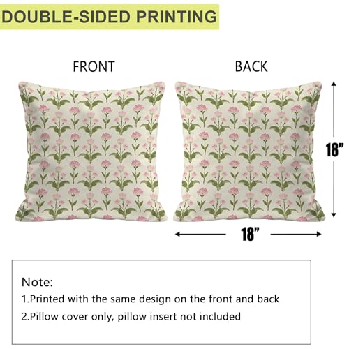 Identiy Vintage Floral Throw Pillow Cover 18x18 Inch - Pack of 1
