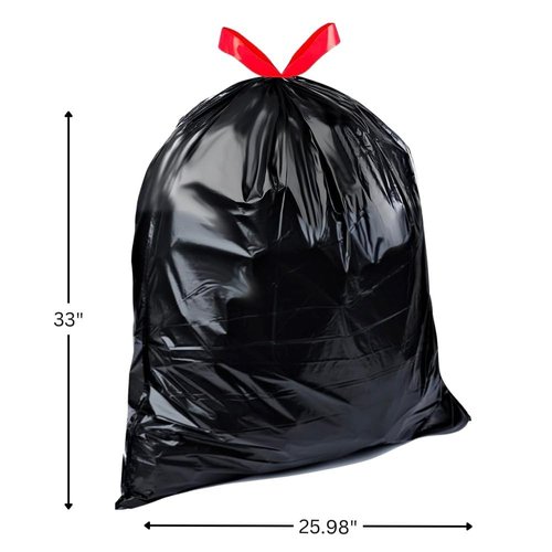 Strong Large 18 Gallon Drawstring Trash Bags Black Can Liners Kitchen Garbage Bags Multipurpose 30 CT Home Lawn Bags
