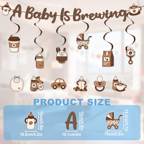 Coffee-Themed Baby Shower Banner Set - 'A Baby Is Brewing' Decorations