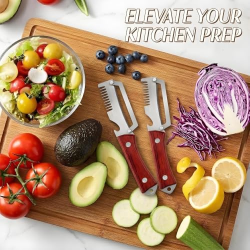 VELVASPIRA 3-in-1 Stainless Steel Vegetable Peeler Set