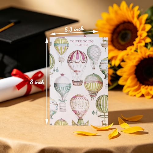 Hot Air Balloon Graduation Card - Uplifting Congrats for Any Graduate