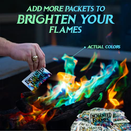 Enchanted Flames Fire Color Changing Packets, 12 Count for Campfires & Fire Pits