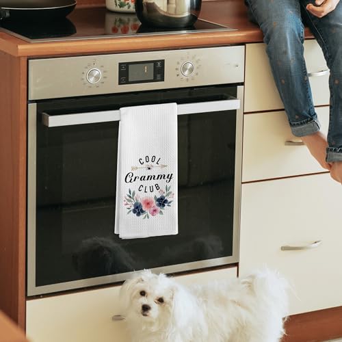 Grammy Floral Kitchen Hand Towel - 16x24 Microfiber Grandma Gift