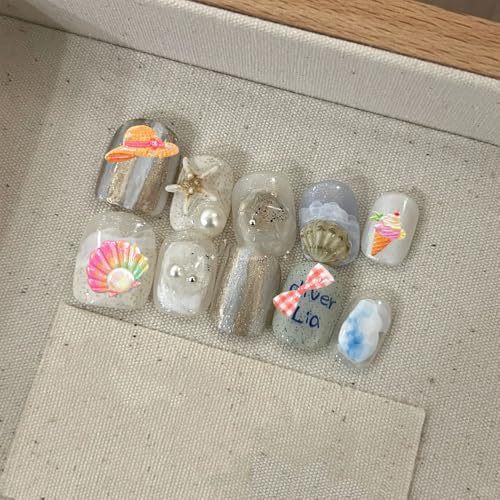 3D Summer Beach Nail Art Stickers - Ocean Designs (2 Sheets)